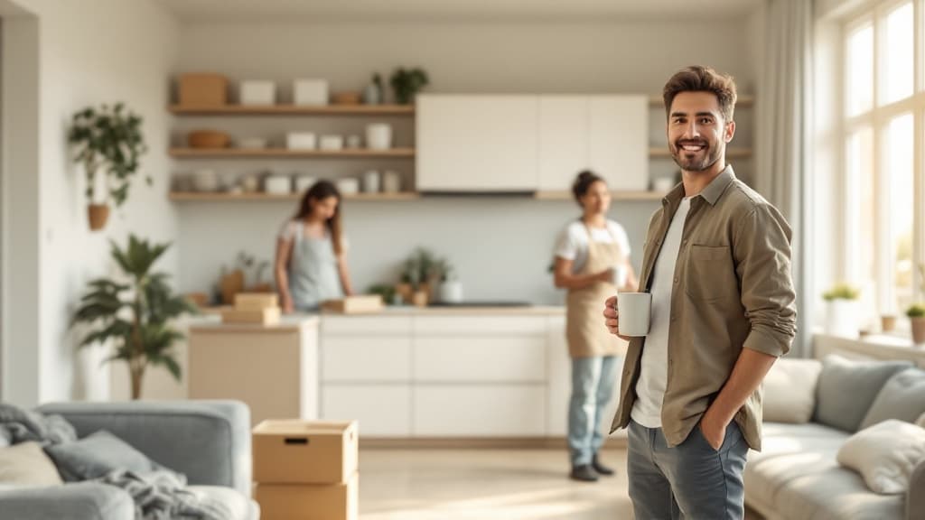 A freshly organized home with labeled zones and clear spaces